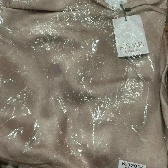 Sugarlips Infinite Strapless Open Back Satin Convertible Maxi Dress Taupe - Picture 4 of 4